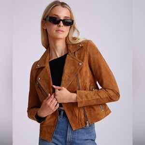 Bagatelle black suede biker jacket